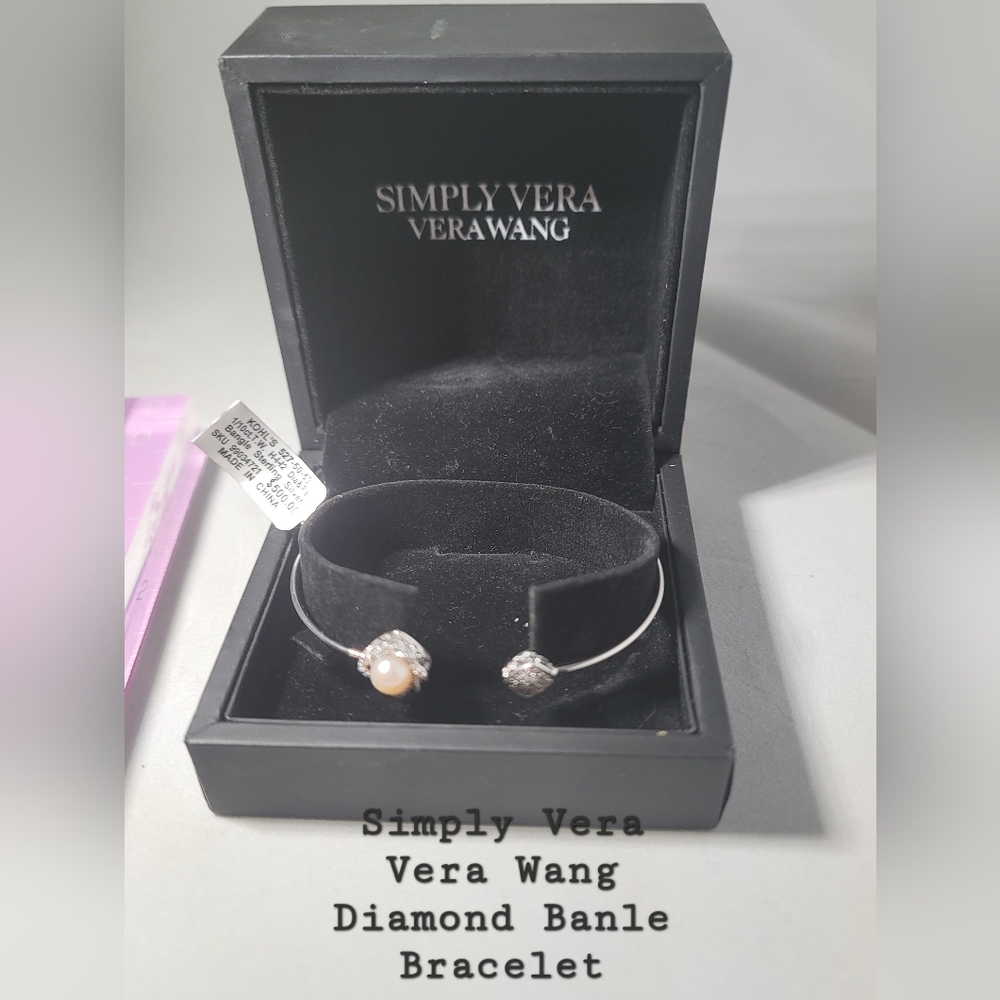 NWTS NIB Simply Vera Vera Wang Diamond Bangle Bracelet
